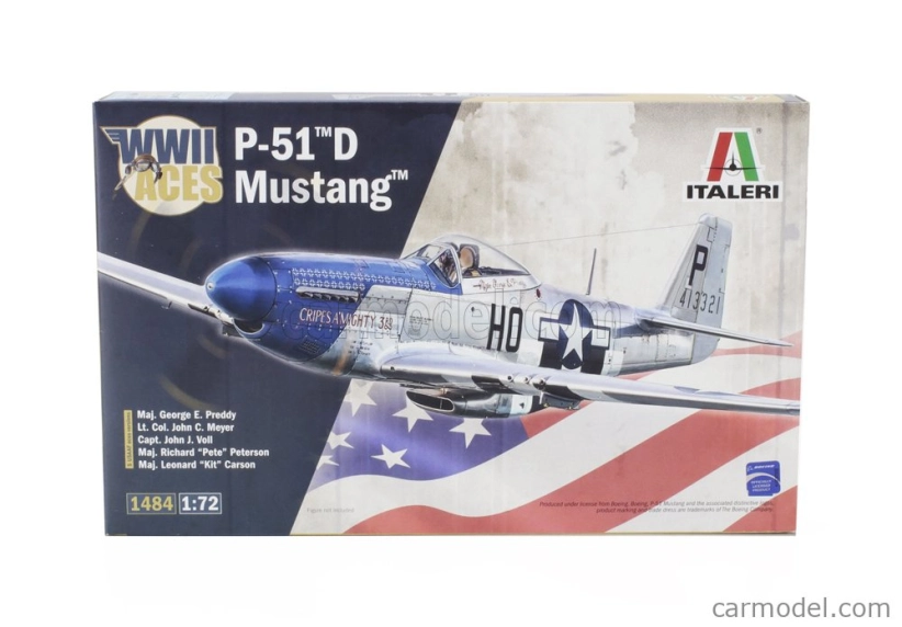 Italeri North American P-51d Mustang Vojenské lietadlo 1941 1:72 /