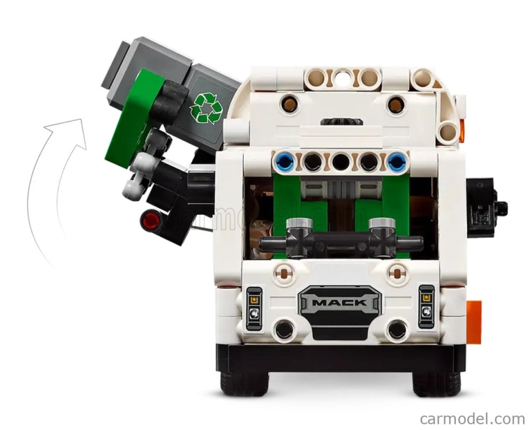 Lego Mack Lego Technic - Lr Elektrické smetiarske auto Raccolta Rifiuti Urbani - 252 dielikov Bielozelená