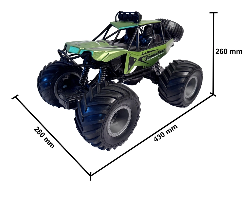 DF JUMBO FOOT V2 Off Road 1:10 RTR, zelená, LED světla, zvuky