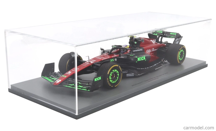 Spark-model Alfa romeo F1 C43 Team Orlen N 24 Belgium Gp 2023 Guanyu Zhou 1:18 Černá Červená