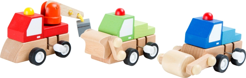 Small Foot Displej stavební stroje na natahování 9 ks