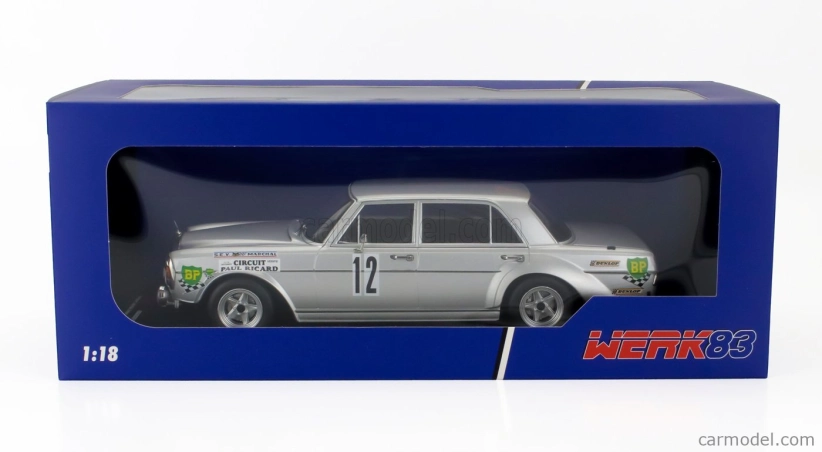 Werk83 Mercedes benz 300 Sel 6.8 Amg N 12 12h Paul Ricard 1971 Klaus Behrmann - Jean Pierre Jabouille - Jose Dolhem 1:18 Striebro