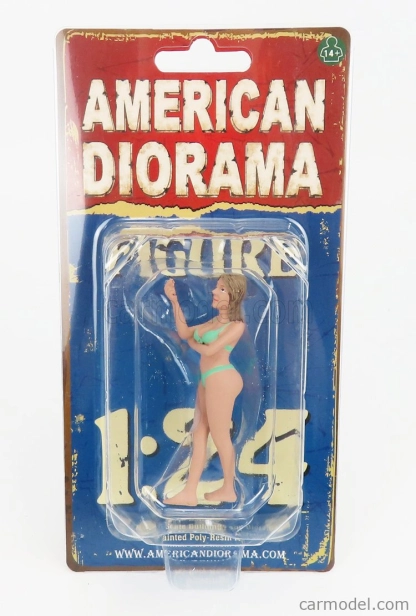 Americké diorámy Figúrky Dievča Bikiny - august 1:24 Ružovo-zelená