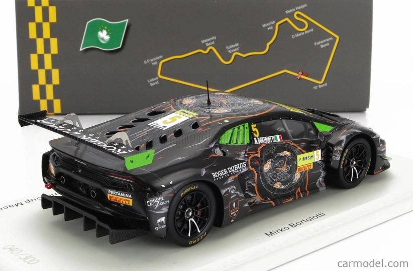 Spark-model Lamborghini Huracan Gt3 Team Fff Racing N 5 Fia Gt World Cup Macau 2017 M.bortolotti 1:43 Black