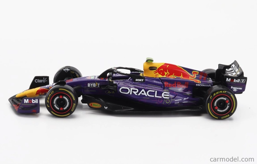 Bburago Red bull F1  Rb19 Team Oracle Red Bull Racing N 11 3rd Las Vegas Usa Gp 2023 Sergio Perez 1:43 Fialová Žlutá Červená
