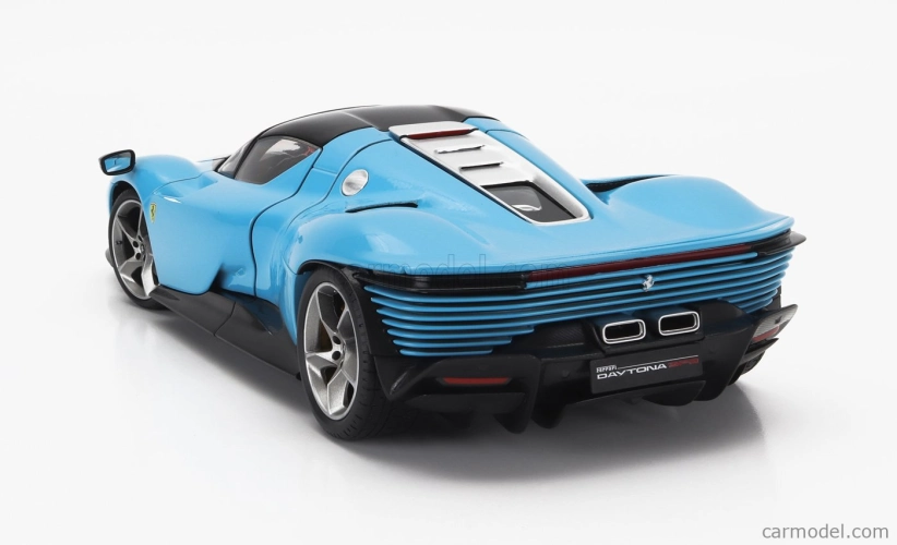Bburago Ferrari Daytona Sp3 Closed Roof 2022 - Con Vetrina - With Showcase - Exclusive Carmodel 1:18 Střední Modrá
