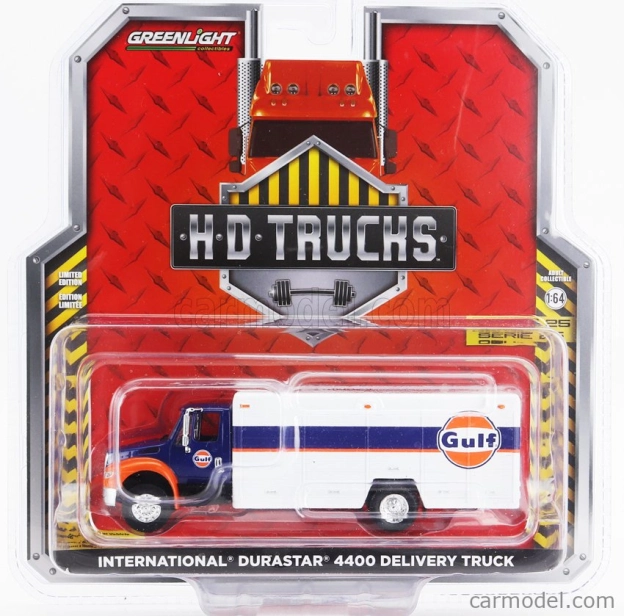 Greenlight International Durastar 4400 Truck Gulf 2019 1:64 Biela modrá oranžová