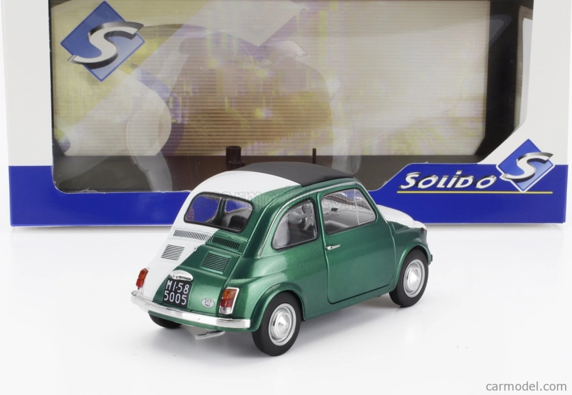 Solido Fiat 500 Italian Livery Tribute 1965 1:18 Červená Zelená Bílá