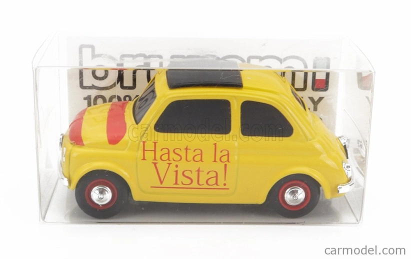 Brumm Fiat 500 Hasta La Vista - Viva La Vida 1:43 Žlutá Červená