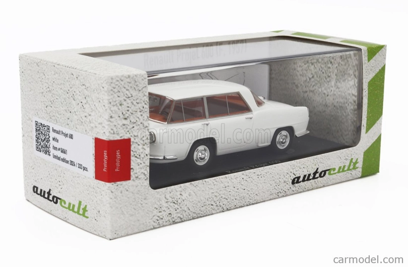 Autocult Renault Projet 600 Francúzsko 1957 1:43 Biela červená