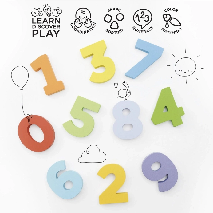 Le Toy Van Petilou Vkladacie puzzle s číslami