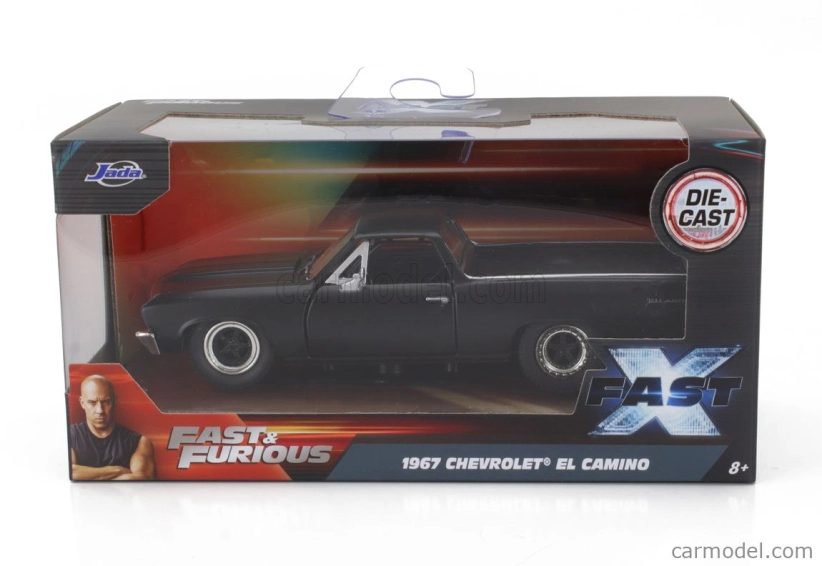 Jada Chevrolet El Camino Pick-up (ff10) Custom 1967 - Fast & Furious 1:32 Matt Black