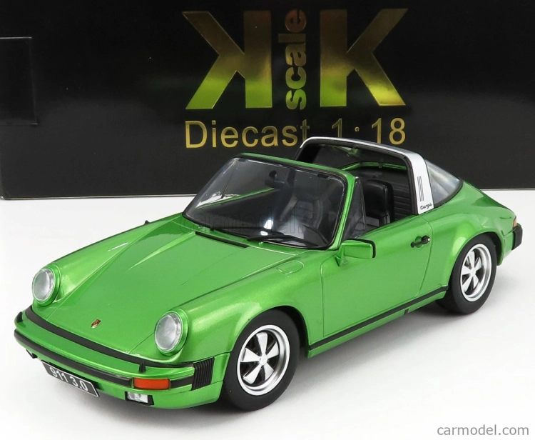 Kk-scale Porsche 911 Carrera 3.0 Targa 1977 1:18 Green Met