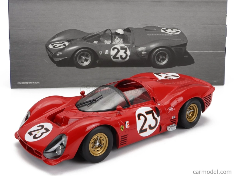 Werk83 Ferrari 330 P3 4.0l V12 Spider Team Ferrari Spa Sefac N 23 Winner 24h Daytona 1967 Lorenzo Bandini - Chris Amon 1:18 Red