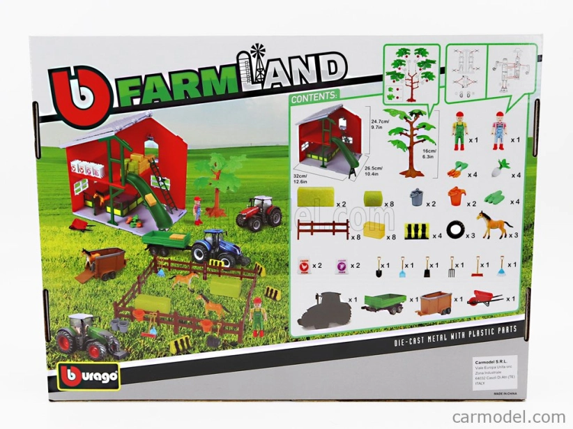 Bburago Fendt Set Farm Horse Stable Play Vario 1050 Tractor 2016 1:50 Zelená