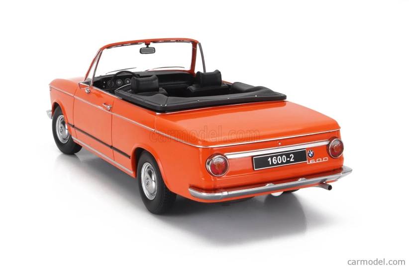 BMW 1600-2 Cabriolet 1968 v mierke kk - s odnímateľnou mäkkou strechou 1:18 oranžová