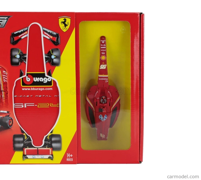 Bburago Ferrari F1 Sf-24 Team Scuderia Ferrari N 55 Sezóna 2024 Carlos Sainz 1:24 červená čierna
