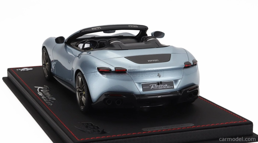 Bbr-models Ferrari Roma Spider Open 2020 - Con Vetrina - With Showcase 1:18 Grigio Alloy - Šedá