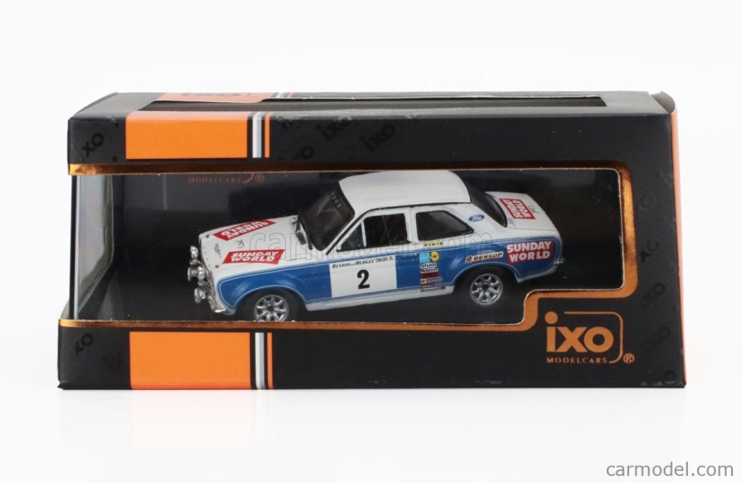 Ixo-models Ford england Escort Mki Rs 1600 (nočná verzia) N 2 Winner Rally Ireland 1975 Billy Coleman - Paul Phelan 1:43 White Blue