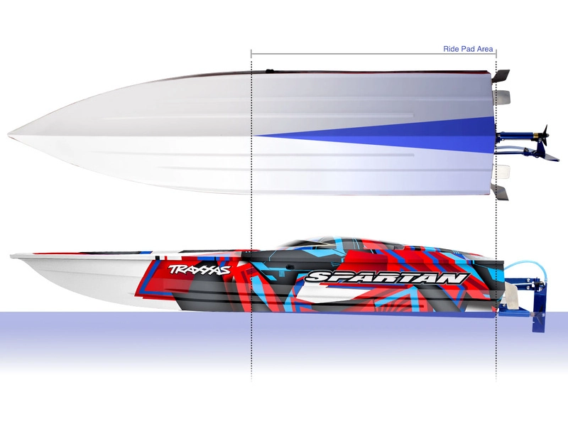 RC loď Traxxas Spartan TQi RTR, červená