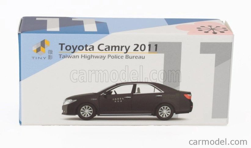 Tiny toys Toyota Camry Taiwan Police 2009 1:64 Black