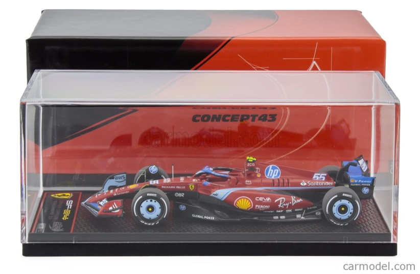Bbr-models Ferrari F1 Sf-24 Team Scuderia Ferrari N 55 5th Miami Gp 2024 Carlos Sainz 1:43 Červená svetlomodrá