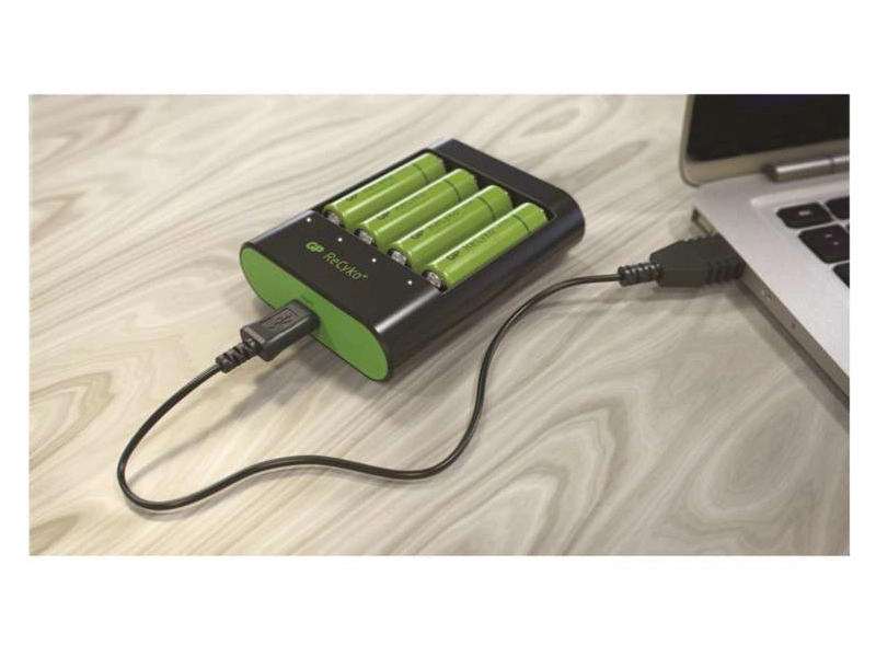 GP USB nabíjačka U421 + 4AA GP ReCyko+ Pro