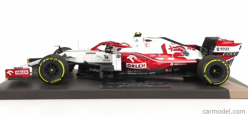 Minichamps Alfa romeo F1 C41 Team Orlen Racing N 99 Bahrain Gp 2021 Antonio Giovinazzi 1:18 Biela červená met.