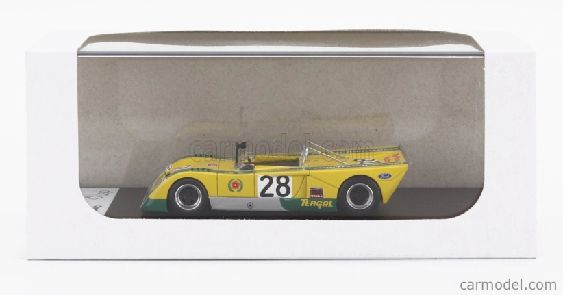 Trofeu Chevron B21 Fvc Cosworth N 28 Rally Vila Real 1972 Jose Juncadella 1:43 Žlutá Zelená