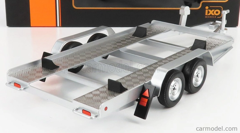 Ixo-models Príslušenstvo Carrello Trasporto Auto - Príves na prepravu áut Strieborné kolesá - auto nie je súčasťou balenia 1:18 Silver Black