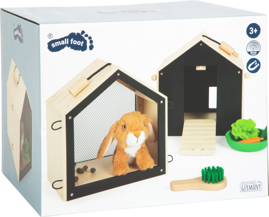 small foot Plyšový králík v králíkárně s výběhem - poškozený obal