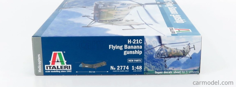 Italeri Piasecki H21-c Flyning Banana Gunship Helicopter Military 1952 1:48 /