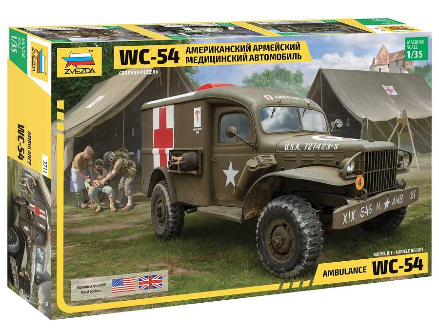 Zvezda Dodge Wc54 4x4 Truck Military Ambulance 1944 1:35 /