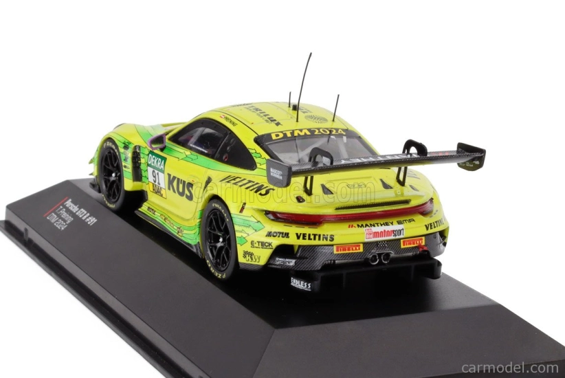 Ixo-models Porsche 911 992 Gt3 R Team Manthey Grello N 91 Dtm Season 2024 Thomas Preining 1:43 Žlutá Zelená