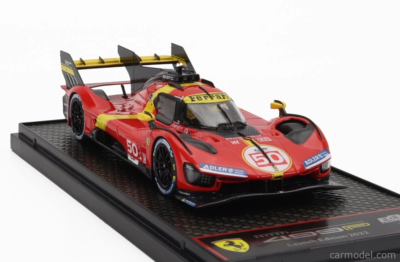 Bbr-models Ferrari 499p 3.0l Turbo V6 Team Ferrari Af Corse N 50 Launch Edition 2022 1:43 Červená žltá čierna