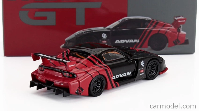 Mini-gt Mazda Rx-7 Lb Works Super Silhouette Advan Lhd 2006 1:64 Černá Červená