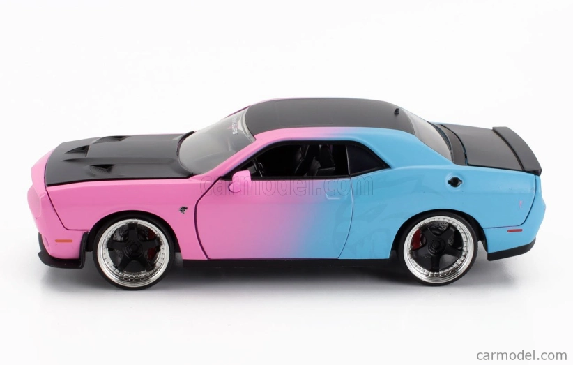 Jada Dodge Challenger Srt Hellcat Coupe 2015 1:24 ružová svetlo modrá