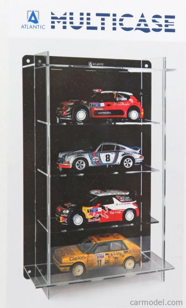 Atlantic Vetrina display box Espositore - For 4 Cars 1/18 Lungh.lenght Cm 36.8 X Largh.width Cm 12.5 X Alt.height Cm 57.4 (altezza Utile Tra I Ripiani Cm 12.0 Inner Height Among Shelves) 1:18 Plastový Displej