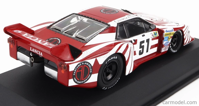 Edicola Lancia Beta Montecarlo Turbo Team Lancia Corse N 51 24h Le Mans 1980 Bernard Darniche - Hans Heyer - Teo Fabi 1:43 červená biela