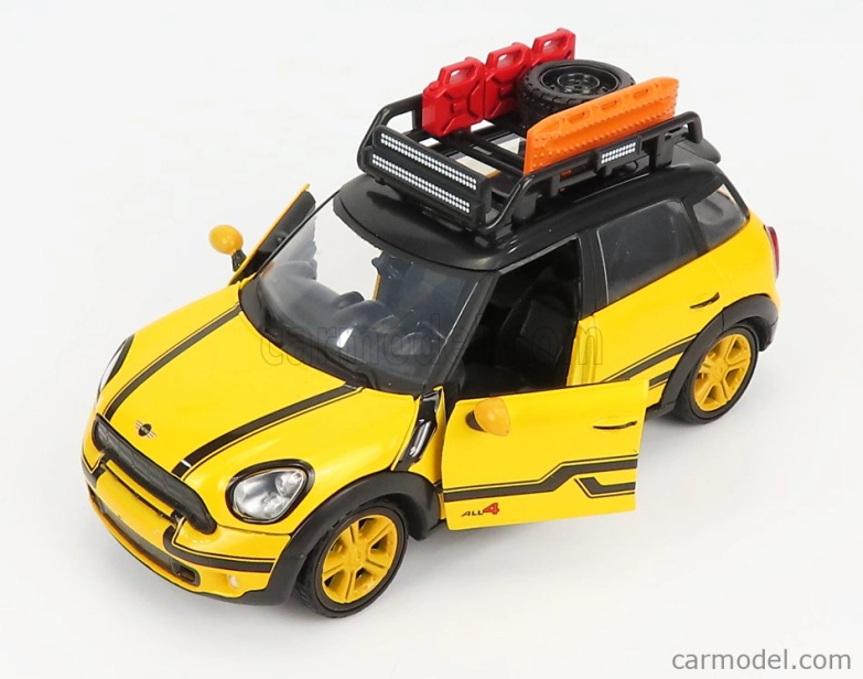 Motor-max Mini Cooper S Countryman With Roof Rack 2011 1:24 Žlutá Černá