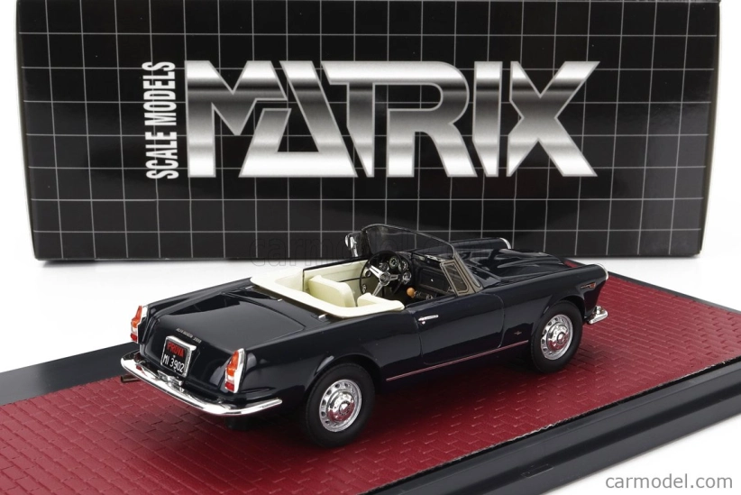 Matrix modely v mierke Alfa romeo 2600 Spider Cabriolet Open 1962 1:43 Tmavomodrá