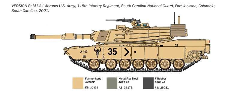 Italeri Tank M1a1 Abrams Military Tank 1:35 /