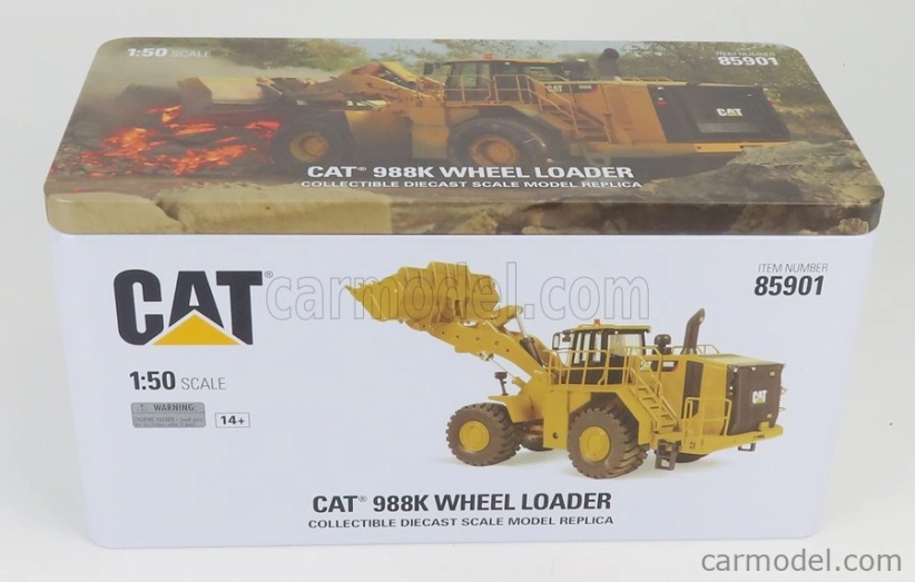 Dm-models Caterpillar Cat988k Ruspa Gommata - škrabací traktor - kolesový nakladač 1:50 žltá čierna