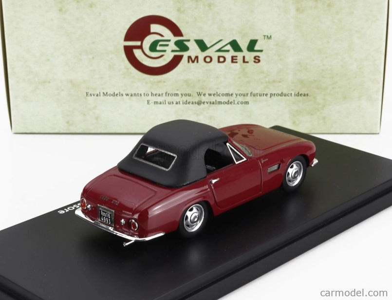 Esval model Osca 1600gt Fissore Cabriolet Closed 1963 1:43 Hnědá Černá