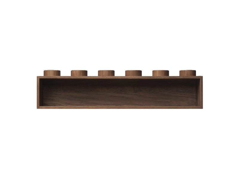 Drevený stojan na knihy LEGO Wood tmavý dub