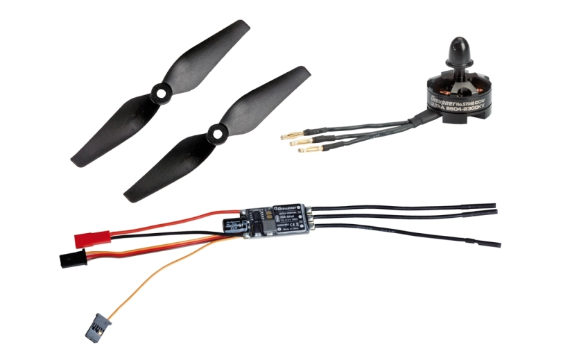 Kombinovaná sada Telemetr. regul. HOTT 20Amp SBEC + Ultra 2804-2300Kv lev. (CCW) + 2 vrtule