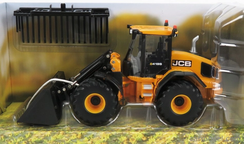 Britains JCB 4195 Ruspa Gommata Traktor - škrabák 1:32 žltá čierna