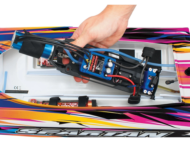 RC loď Traxxas Spartan TQi RTR, červená