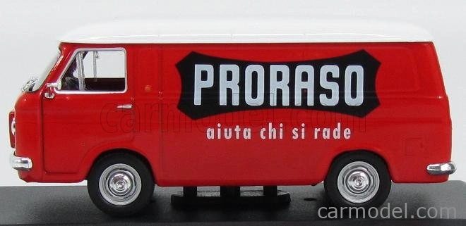 Edicola Fiat 238 Van 1973 - Proraso Aiuta Chi Si Rade 1:43 červená biela