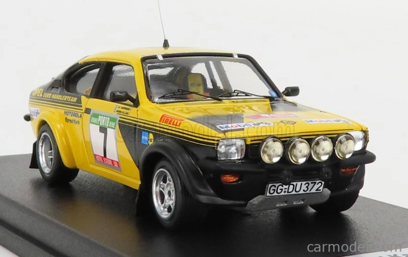 Trofeu Opel Kadett Gt/e (nočná verzia) N 7 Rally Of Portugal 1976 A.kullang - C.g.andersson 1:43 Žltá Čierna